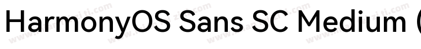 HarmonyOS Sans SC Medium (正文)字体转换